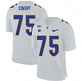Pittsburgh Panthers 75 Jimbo Covert White 150th Anniversary Patch Nike College Football Jersey Dzhi,baseball caps,new era cap wholesale,wholesale hats